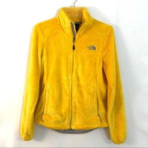 The North Face fuzzy yellow jacket